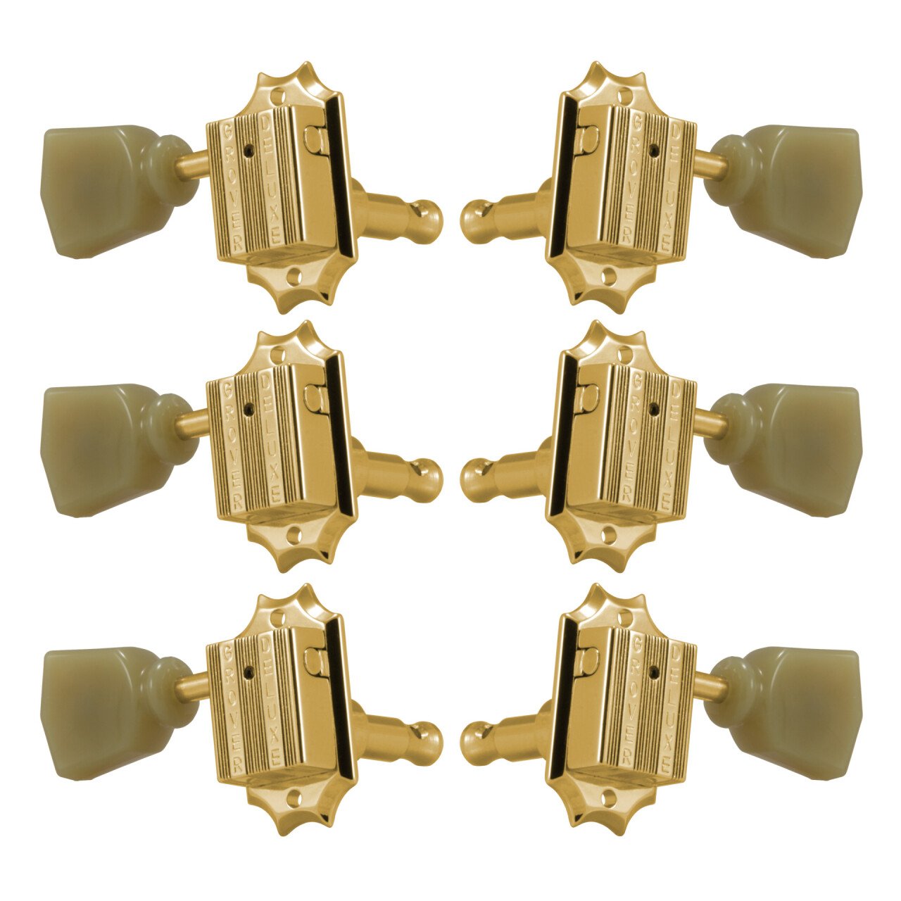 135G Vintage Guitar Machines - Guitar Machine Heads, 3 + 3 - Gold