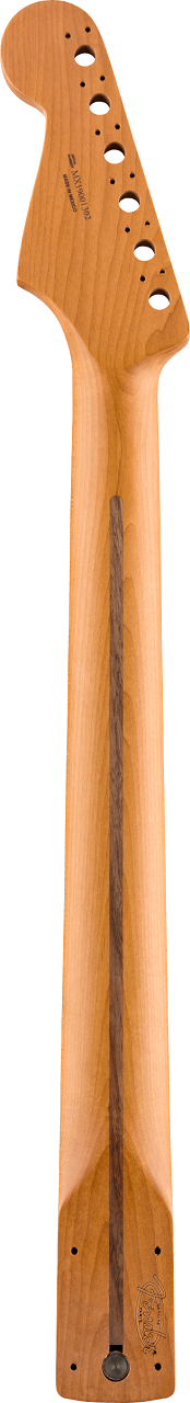 Roasted Maple Stratocaster Neck, 21 Narrow Tall Frets, 9.5", Pau Ferro, C Shape 