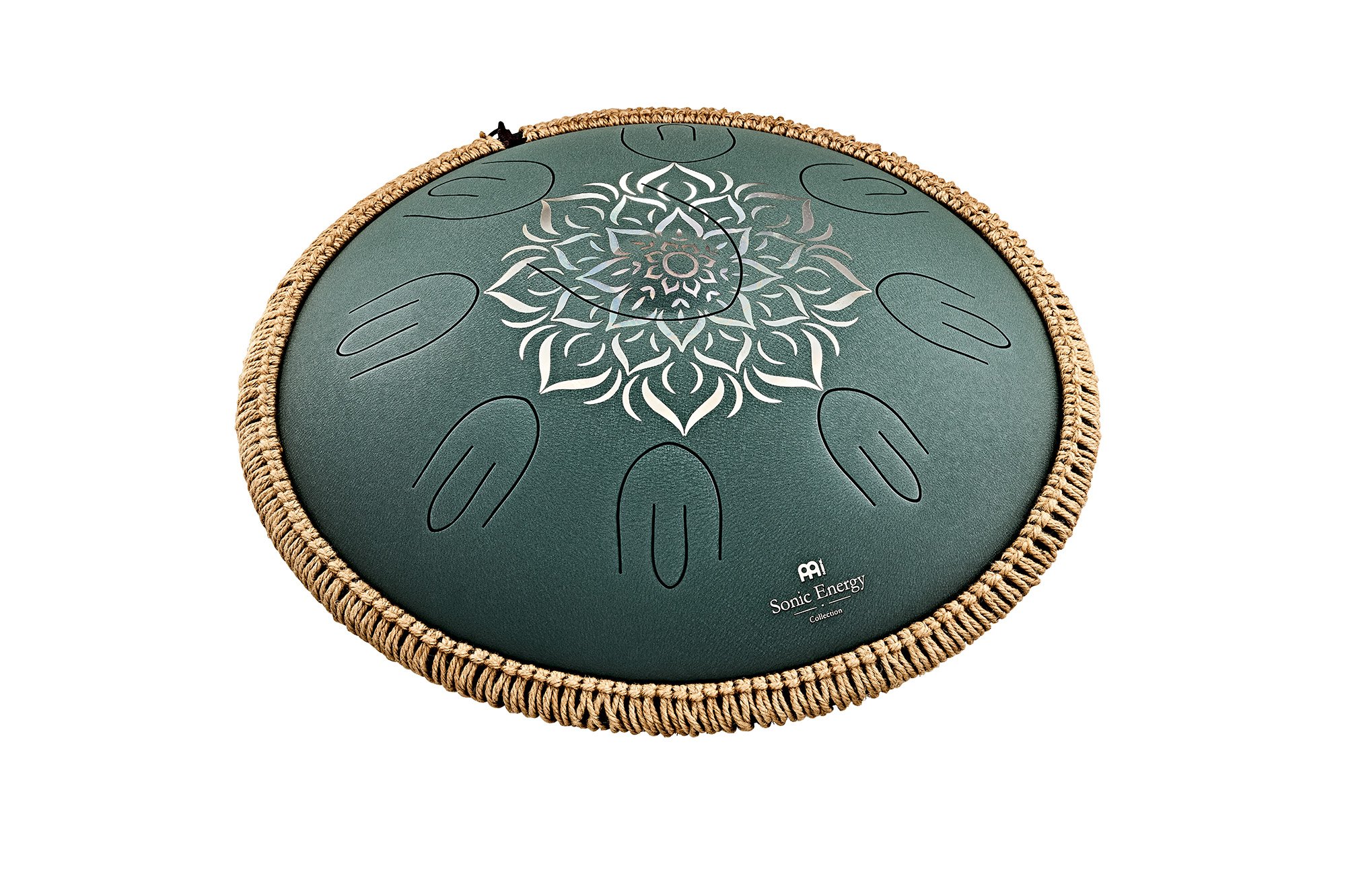 OSTD3DGE Octave Steel Tongue Drum F Dur Dunkelgrün 16" 432Hz