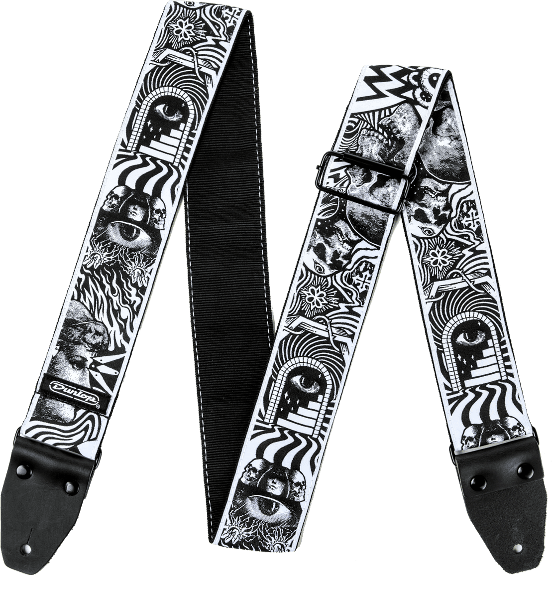 Jacquard ILOVEDUST Skulls  Strap - Black/White