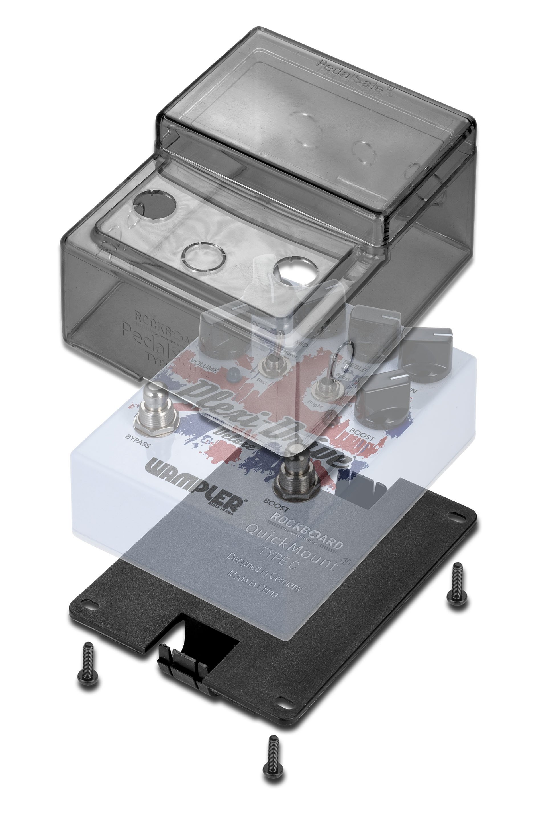 PedalSafe Type C2 - Protective Cover and Rockboard Mounting Plate