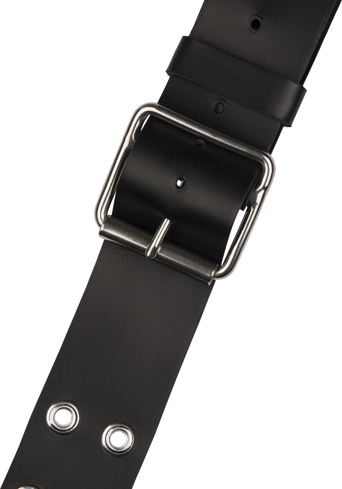 Grommet Leather Strap, Black, 2.5"