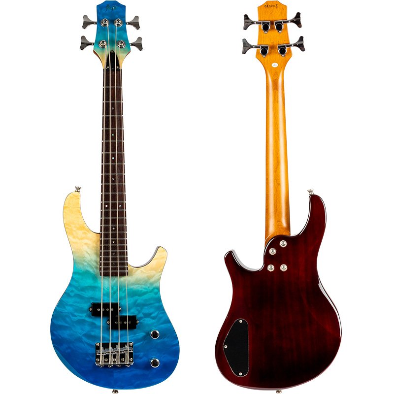 Mini Bass Ukulele Transparent Blue