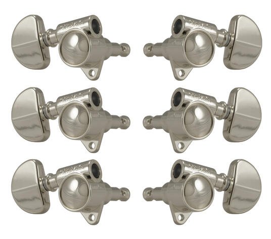102NV Original 'Milk Bottle' Style Rotomatics - Guitar Machine Heads, 3 + 3 - Nickel