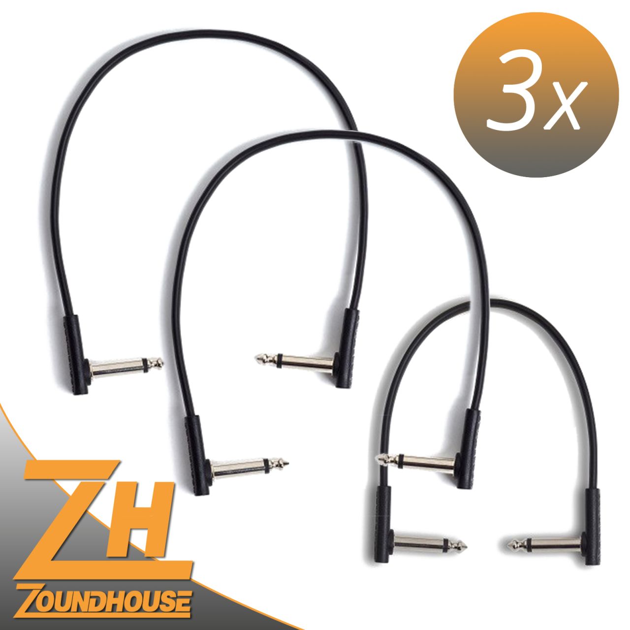 3 x Flat Patch Cable 20+30+30 cm - Patchkabel-Set