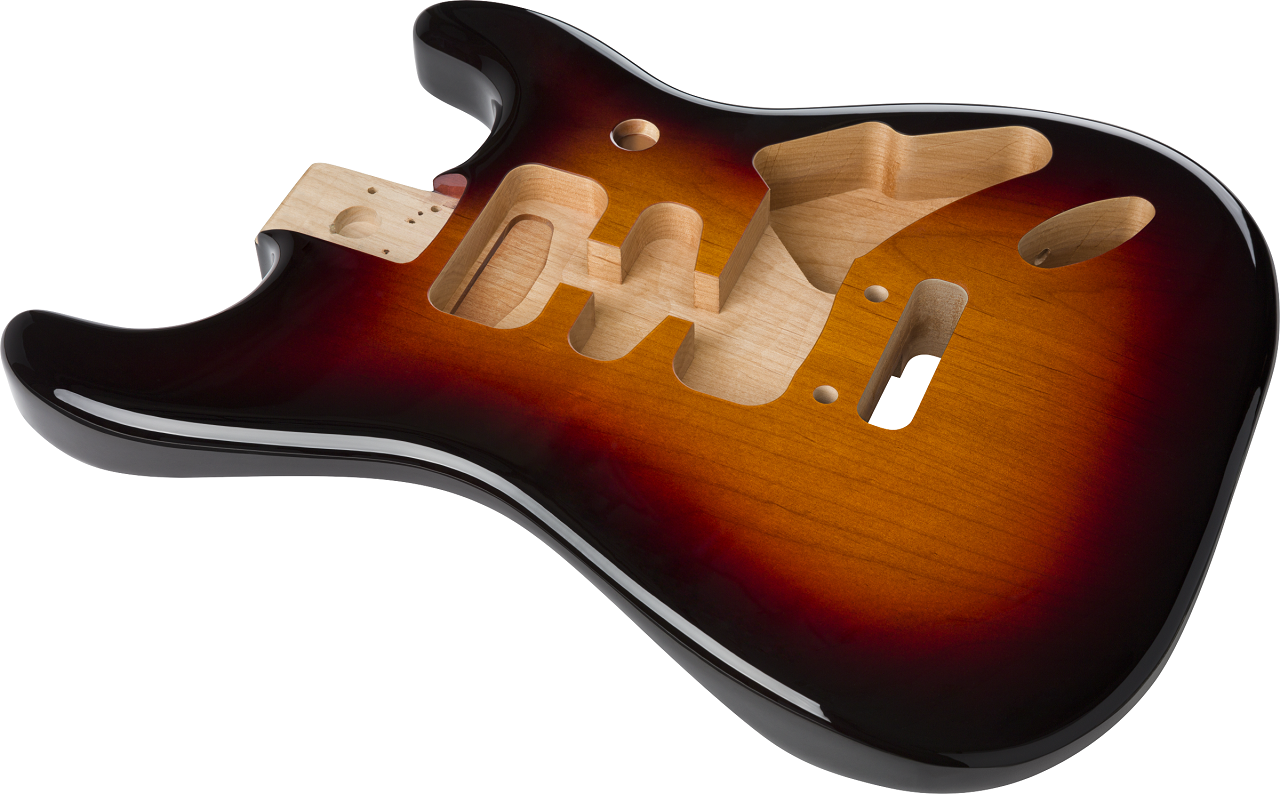 Deluxe Series Stratocaster® HSH, Alder Body, 2-Point Bridge Mount, 3-Color Sunburst 