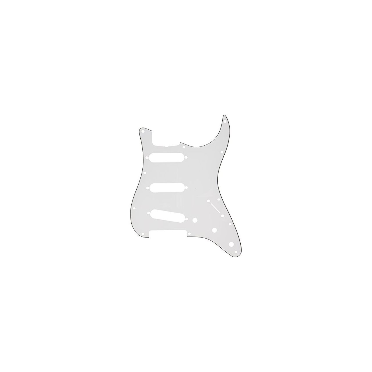 3-Ply White 11-Hole Vintage Mount S/S/S Stratocaster Pickguard