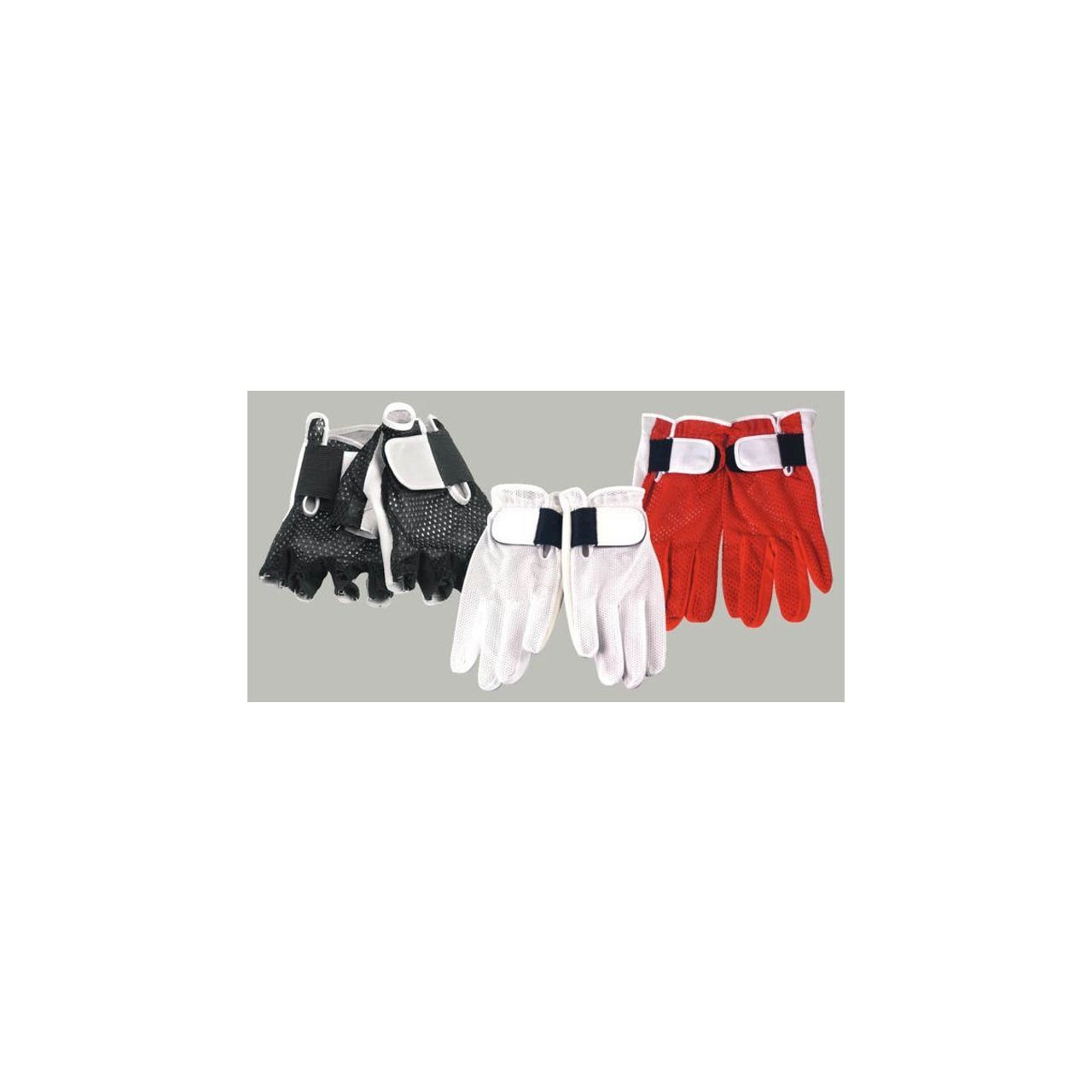Größe XL Drummer-Handschuhe mit Fingern, rot