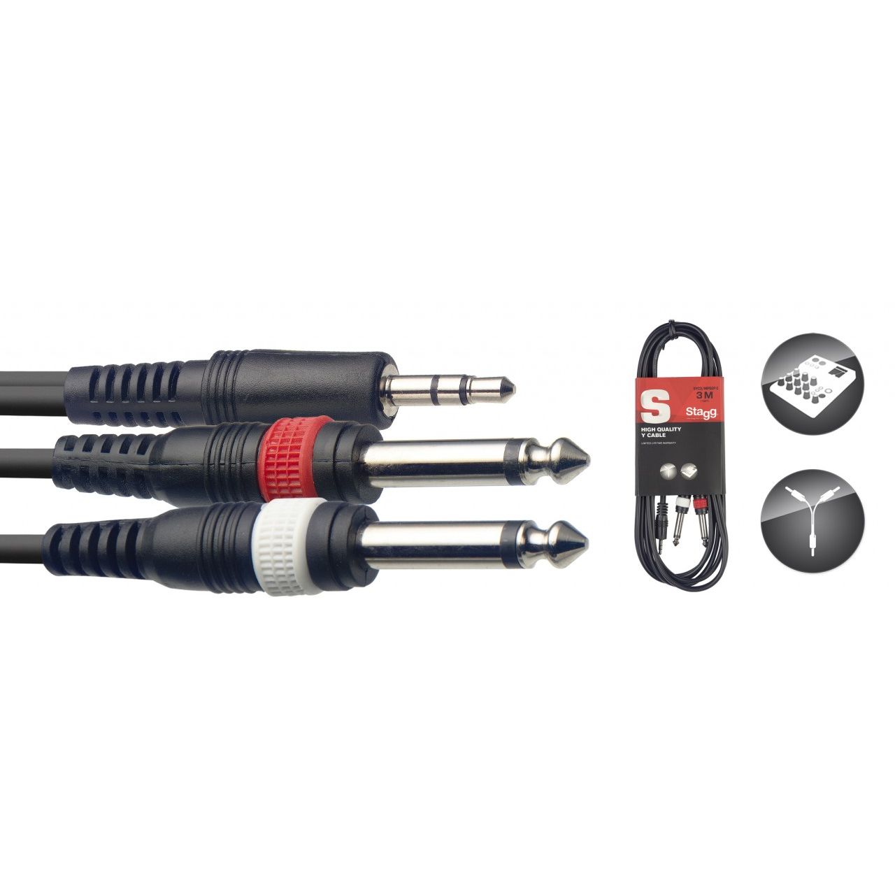 SYC2/MPS2P E mini-Stereo Splitter-Kabel 2m