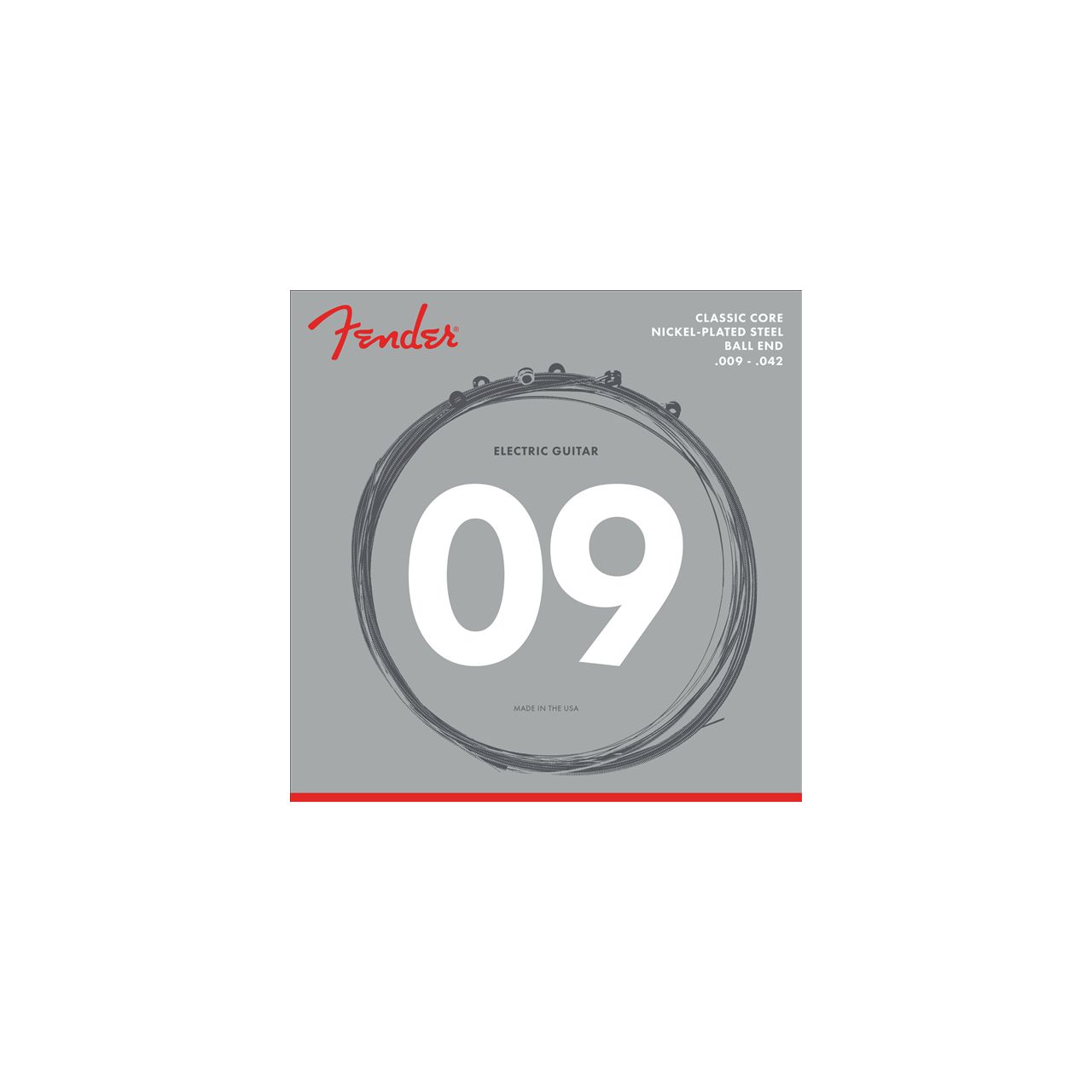 Classic Core Electric Guitar Strings, 255L, Nickel-Plated Steel, Ball Ends (.009-.042) 