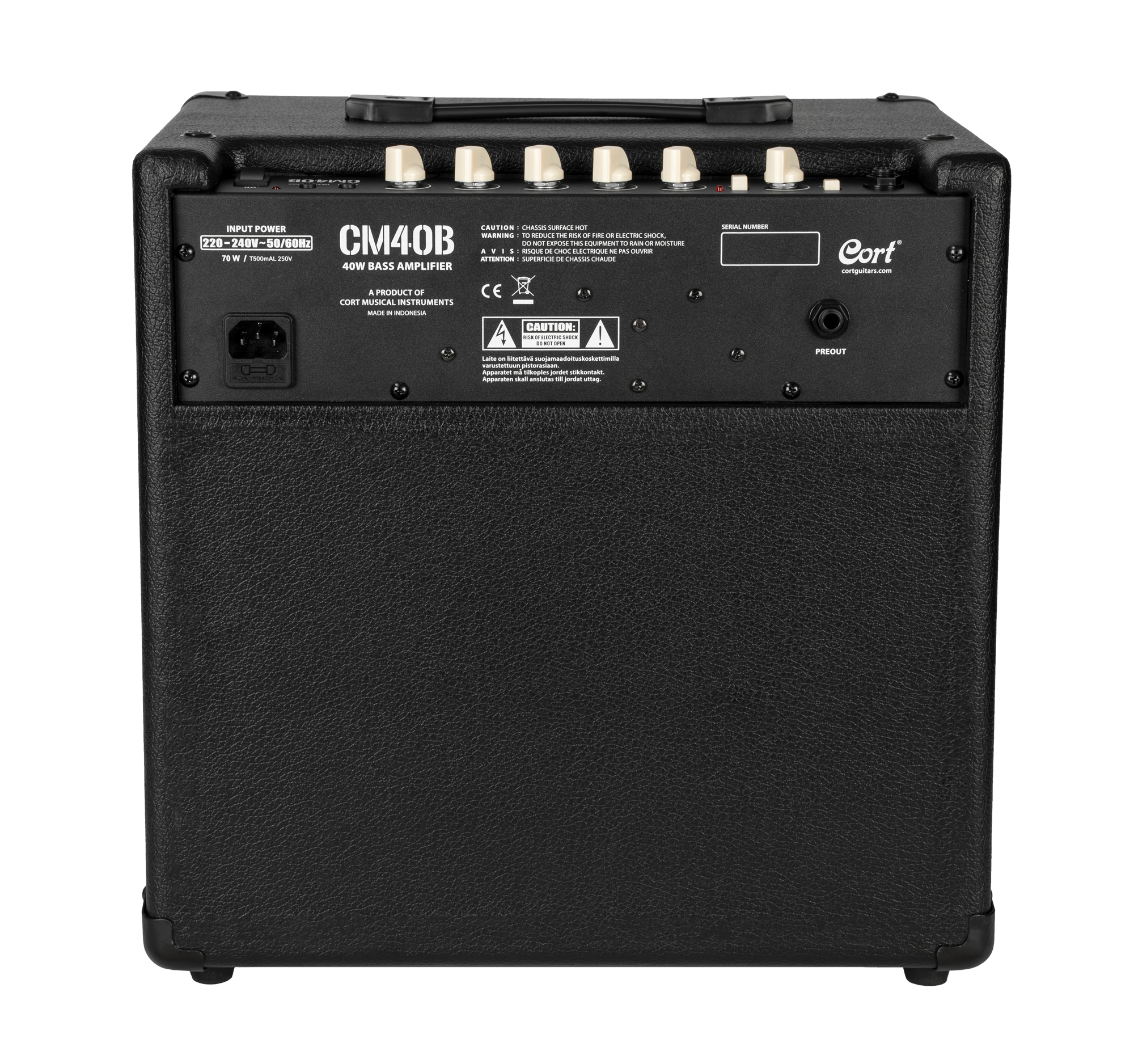 Bassverstärker, 40 Watt, Schwarz, Gitarrenverstärker, Tragegriff