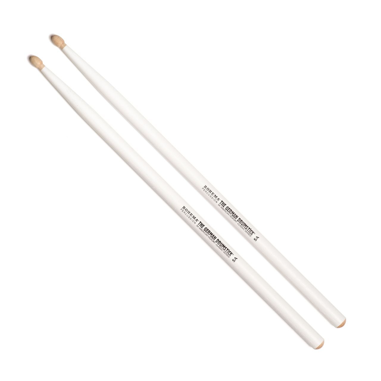 White 5A Classic Hickory Sticks weiß lackiert