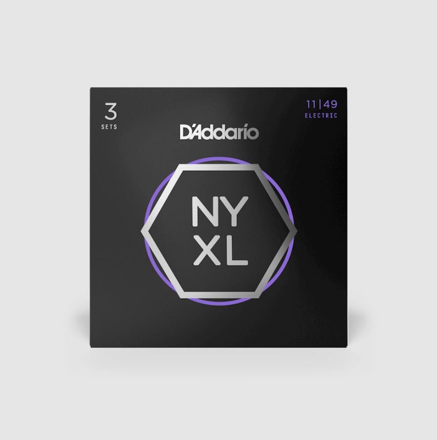 NYXL1149-3P Nickel Wound Electric Guitar Strings, Medium, 11-49, 3 Sets
