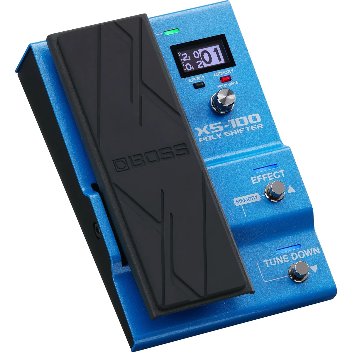 Seitenansicht des Boss XS-100 mit robustem Metallgehäuse