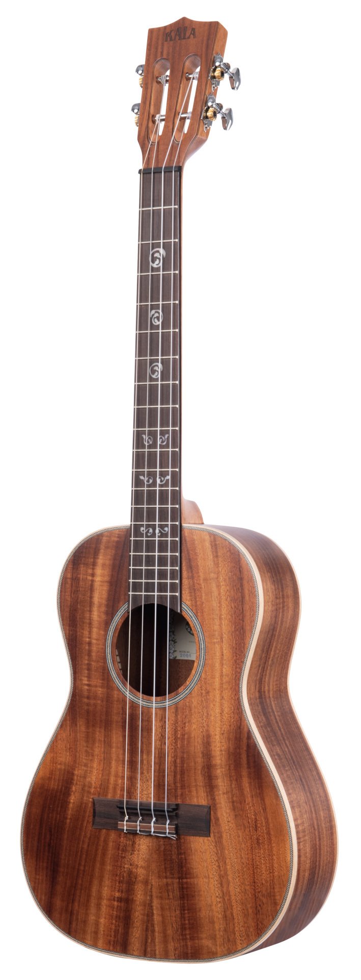 All Solid Acacia Baritone Ukulele, with Case (UC-B)