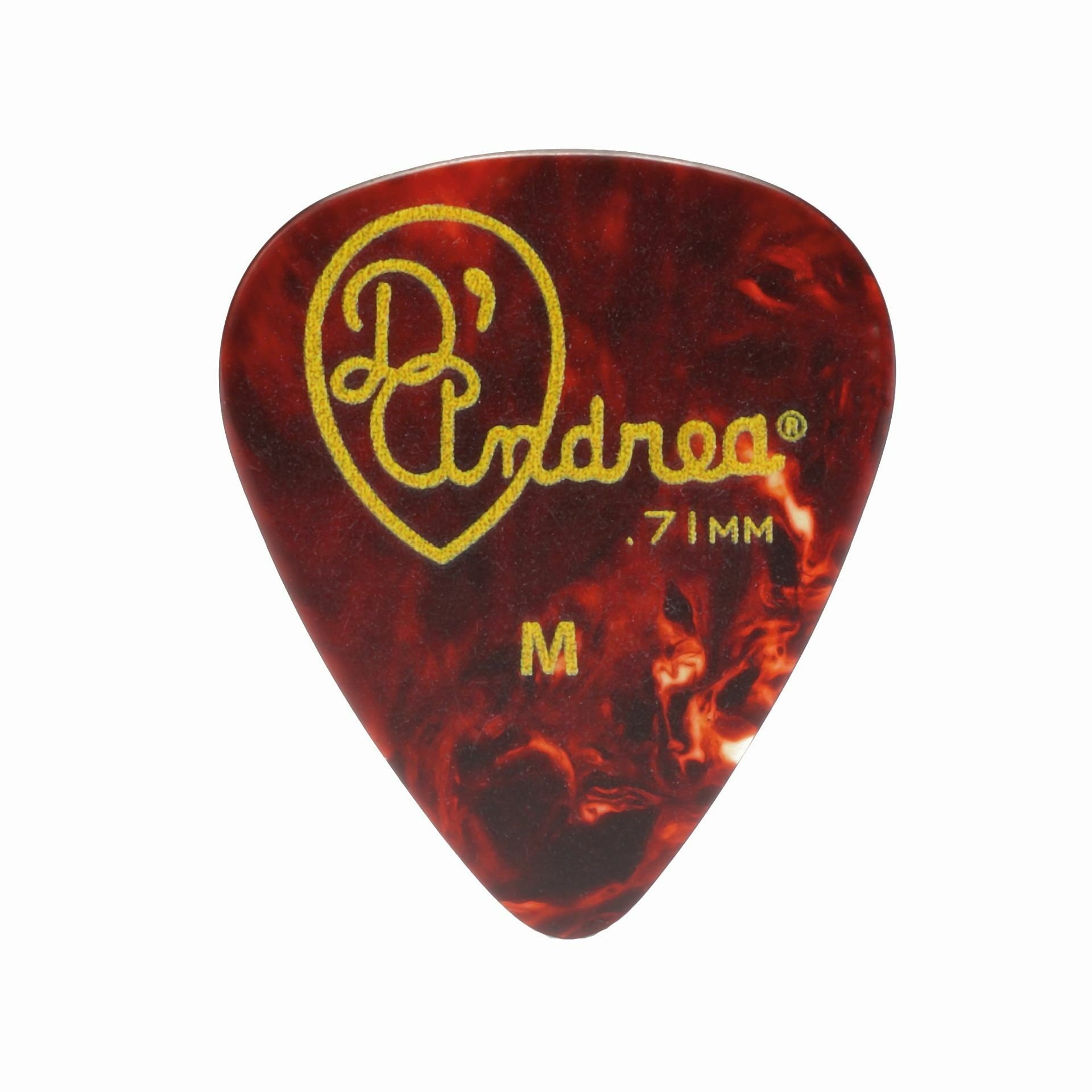 Shell Celluloid Picks - 351 Shape (TPG351 .71MD), 12 pcs Pick Pack, 0.71 mm, Shell