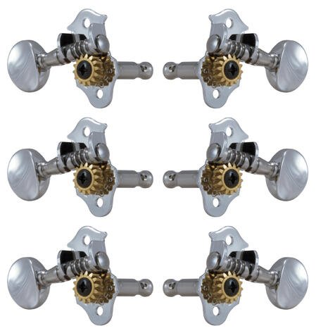 V98C Sta-Tite Machine Head, Vertical - Guitar Machine Heads, 3 + 3 - Chrome