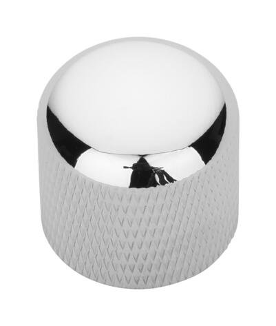 Split Shaft Potentiometer Dome Knob (Star Insert) - Chrome