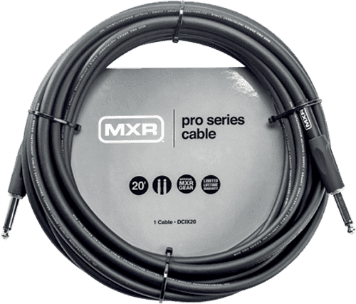 MXR Instrument cable, 20', schwarze Stecker