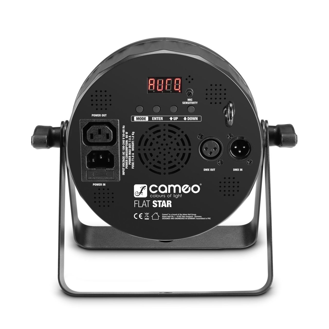 Cameo FLAT STAR - Flacher 2-in-1 PAR-Scheinwerfer mit RGBWA+UV LEDs und RGB-Ring