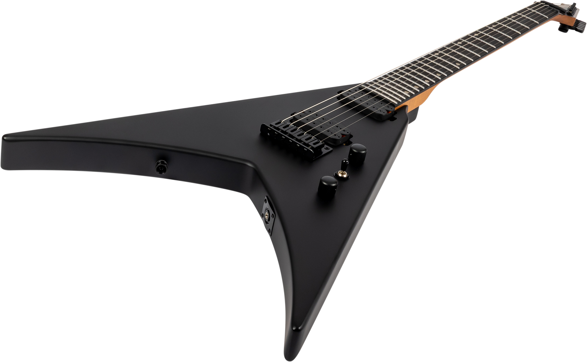 Detailansicht der Spira V-400 – Humbucker-Tonabnehmer und Bridge