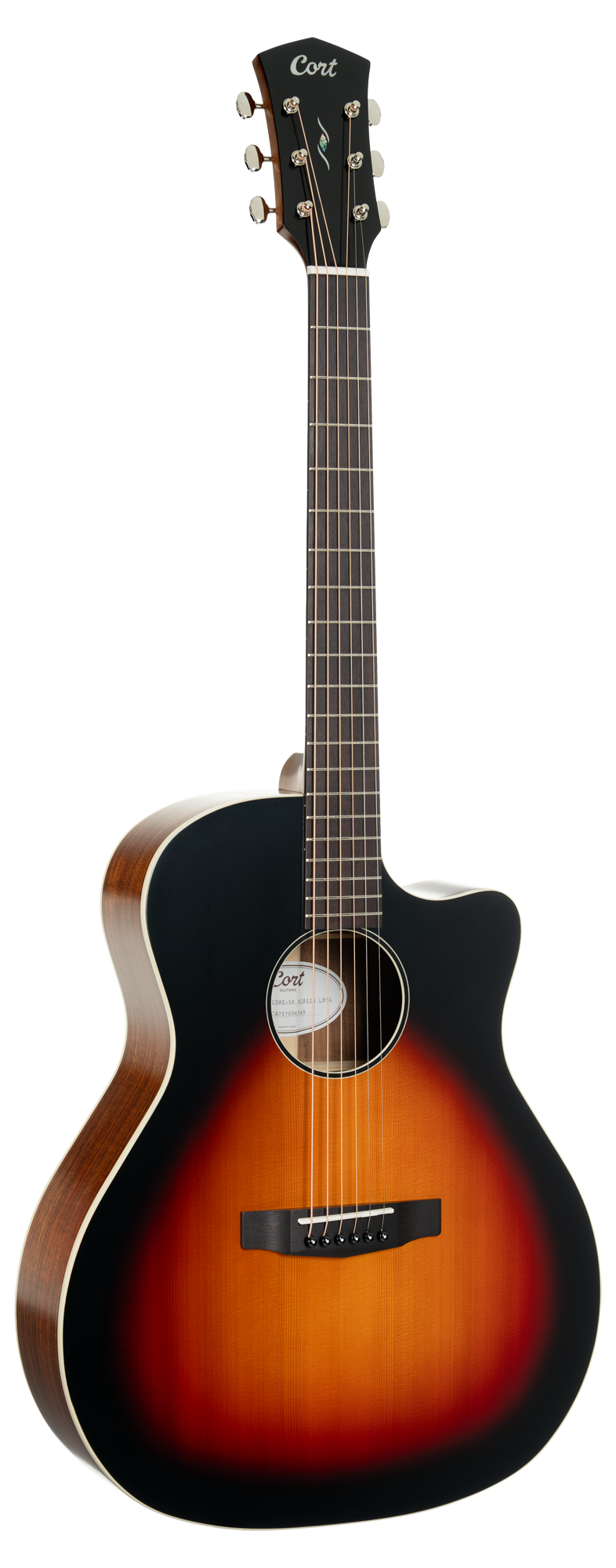 CORE GA Koa Westerngitarre Light Burst Top Semi Gloss
