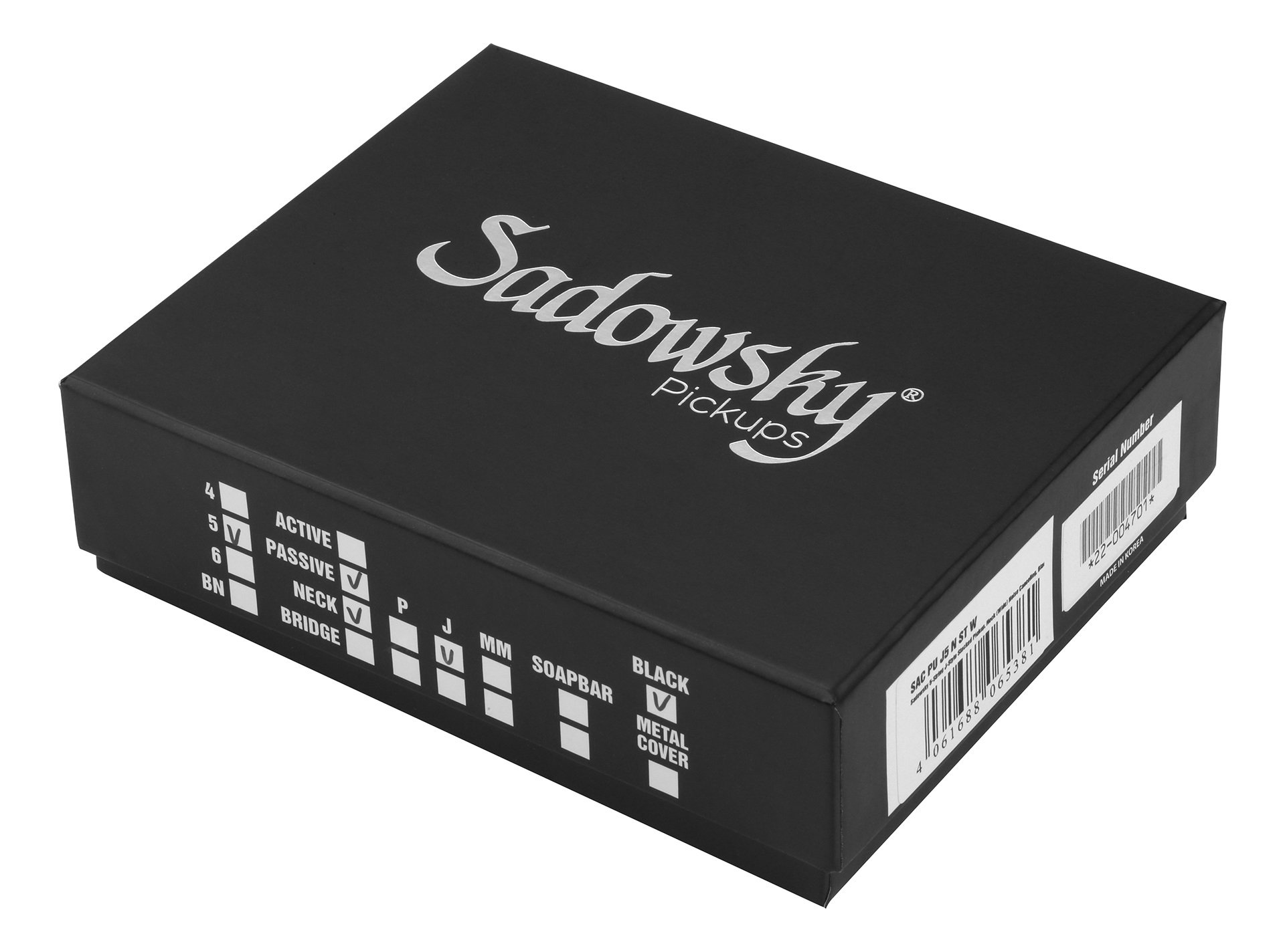 J-Style Bass Pickup, Wide, Noise-Cancelling, Stacked Coil, 5-String - Neck