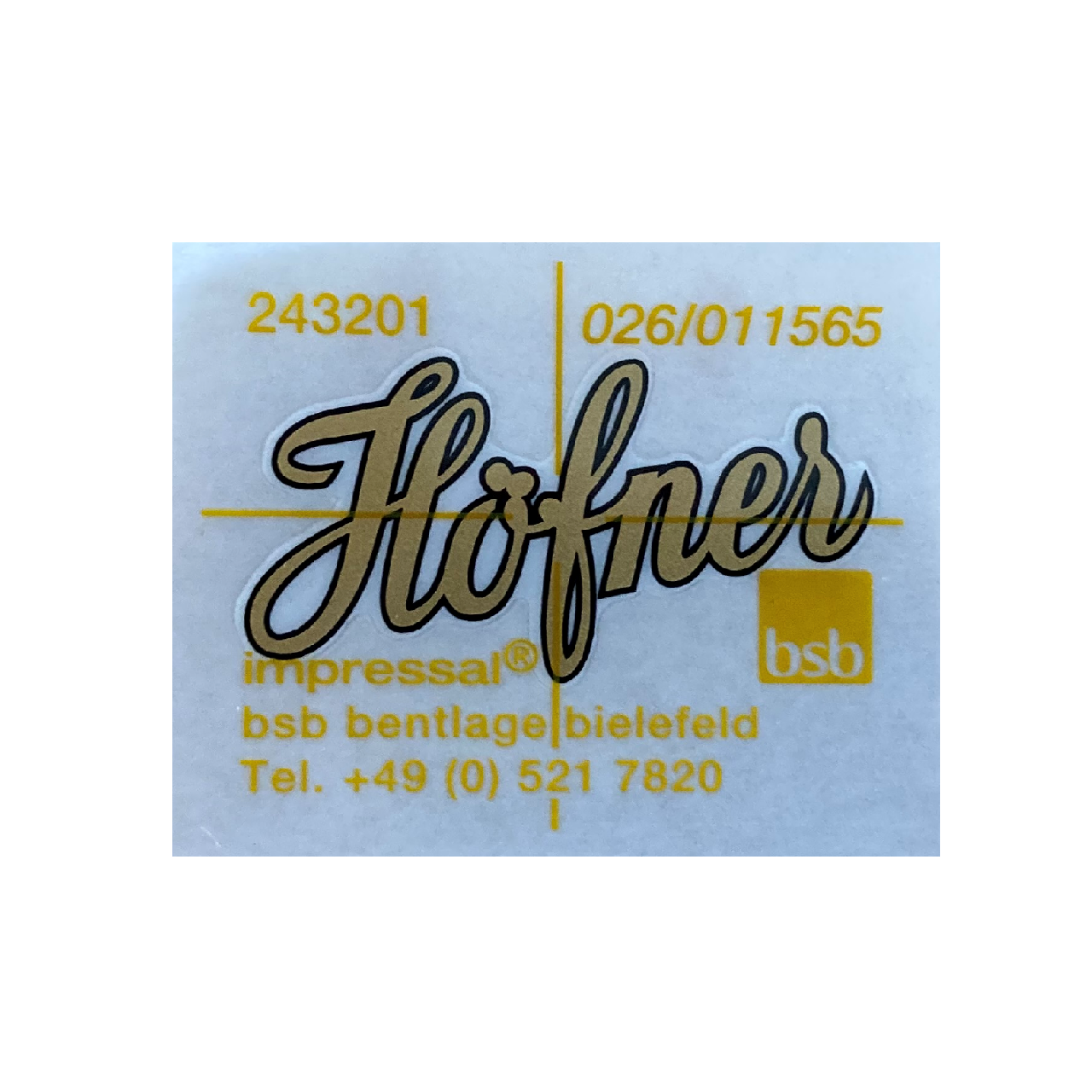 H65/41 B Abziehbild