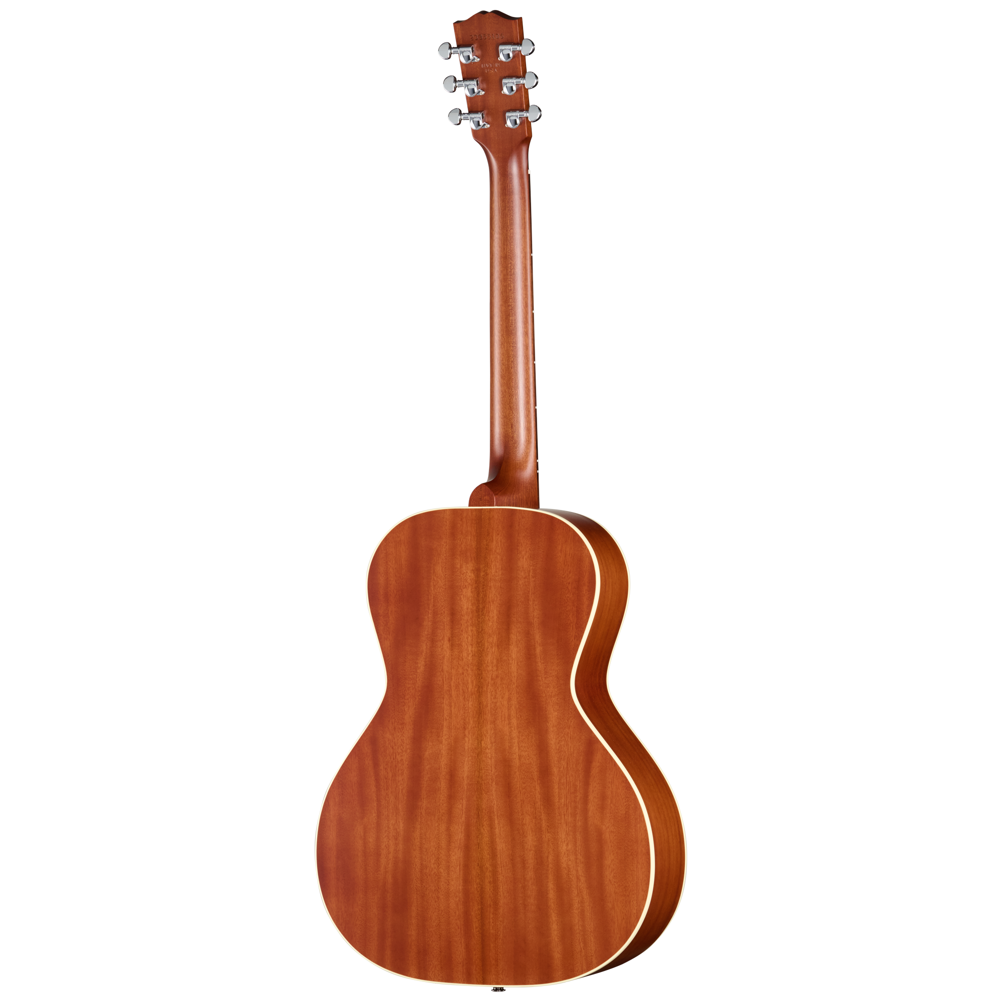 Akustikgitarre, Holzkorpus, Mahagonifarbe, Sechs Saiten, Silberne Mechaniken
