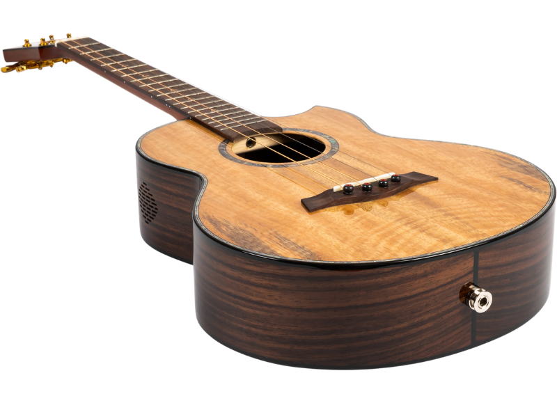 Maia Luxe Baritone Ukulele EQ-A - Steel String Uke vollmassiv