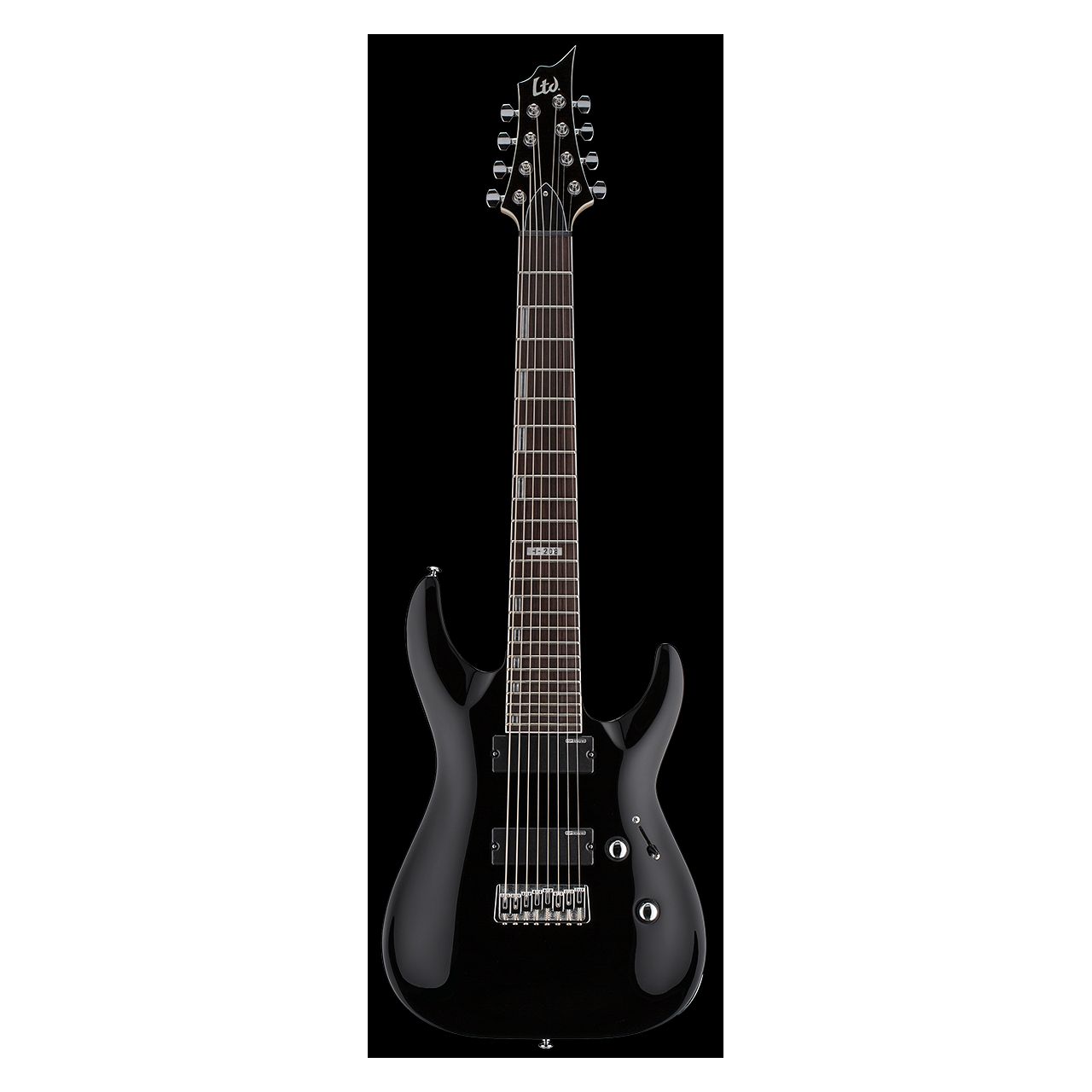 H 208 Black - 8-Saiter E-Gitarre