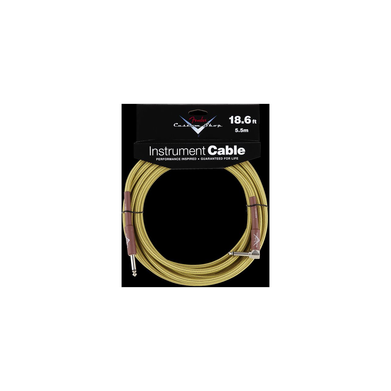 5,5m Custom Shop Performance Series Kabel Winkel-Klinke Tweed