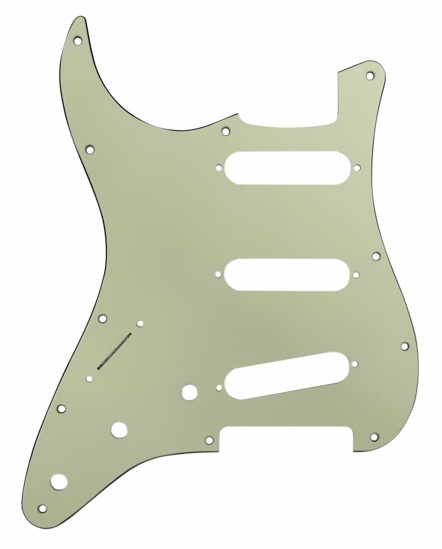 ST-Style SSS Pickguard (DPP ST MGBLKMG SSS LH), Mint Green, Lefthand