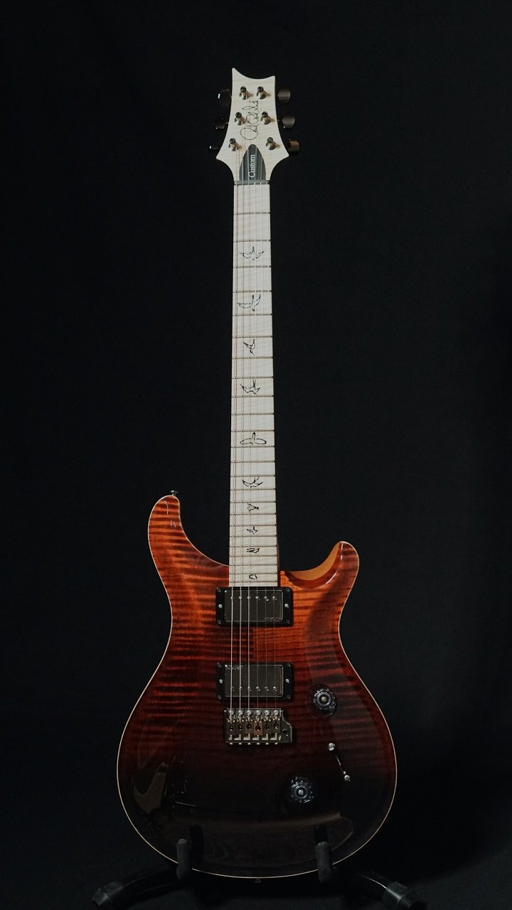 Wood Library Custom 24 Fade Limited Edition - Fire Red to Grey Black Fade