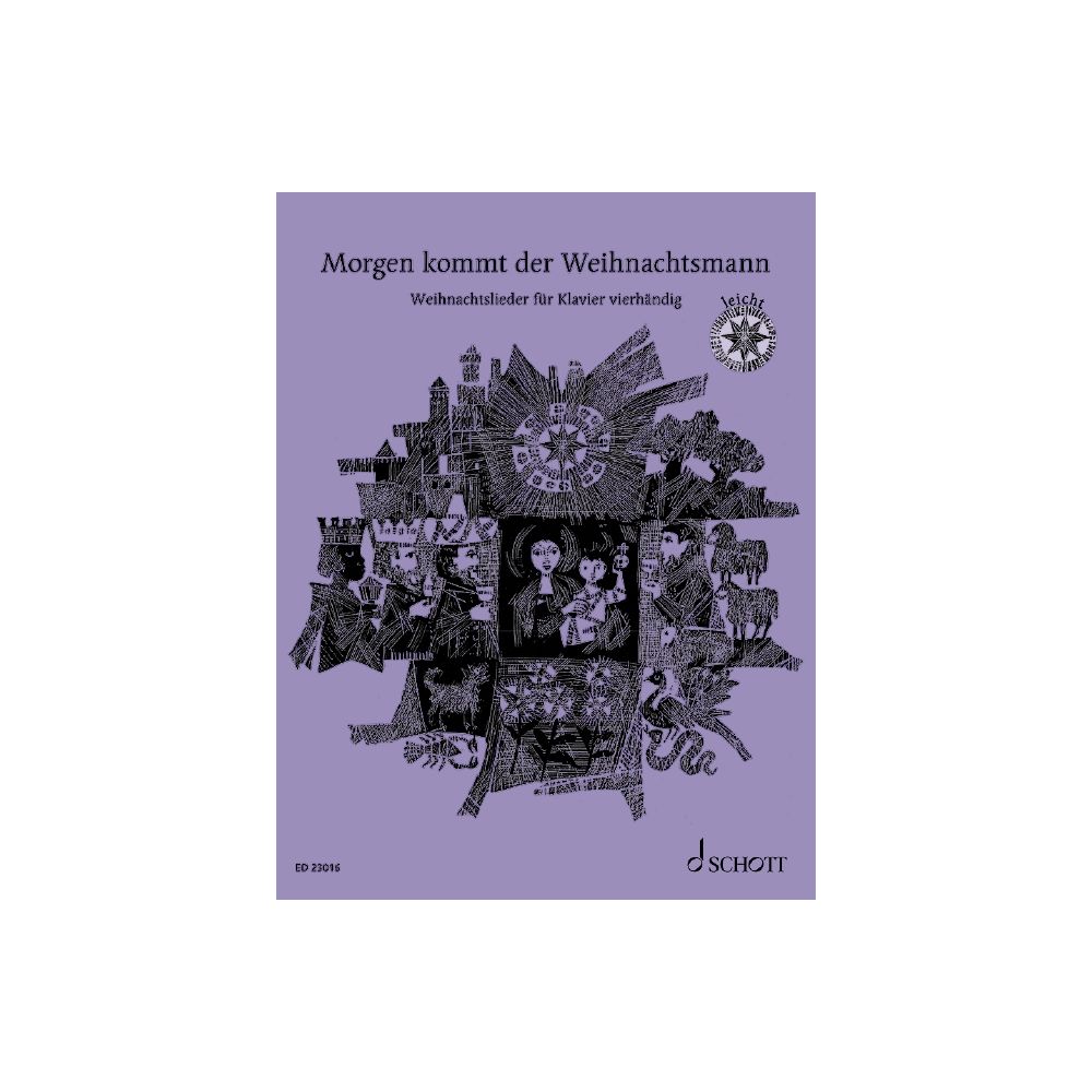 Morgen kommt der Weihnachtsmann - Klavier 4-händig