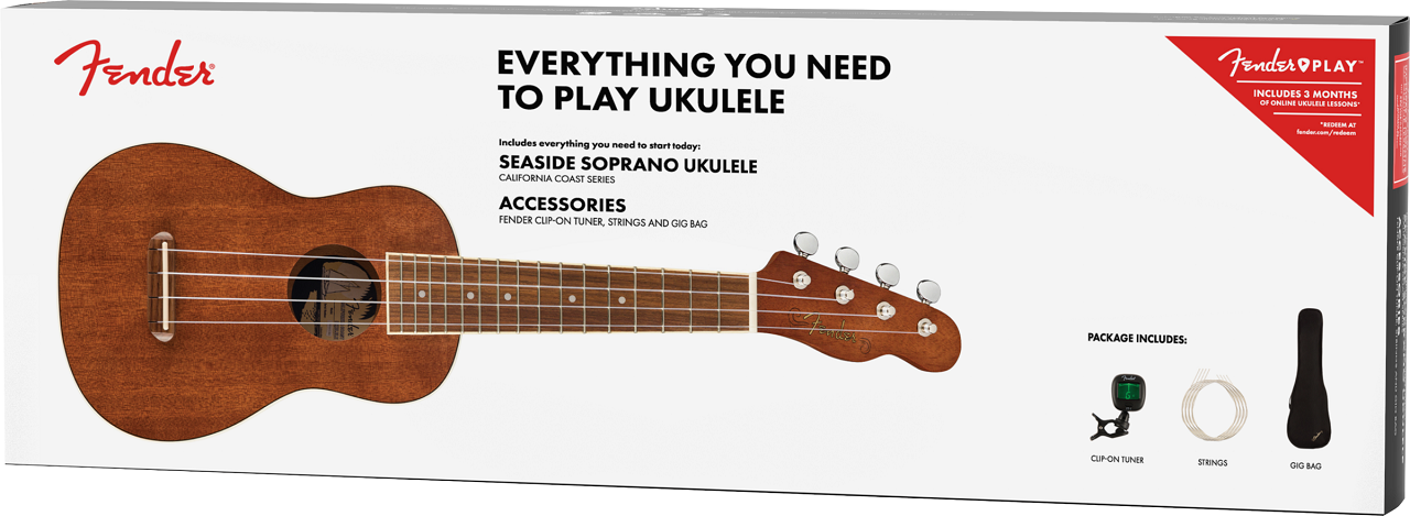 Seaside Soprano Ukulele Pack Natural