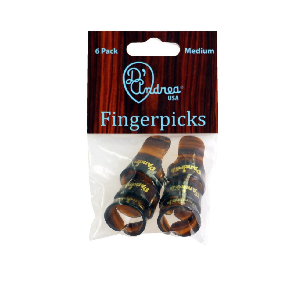 Finger Picks (R6374 MD SHL), 6 pcs Pick Pack, Medium, Shell