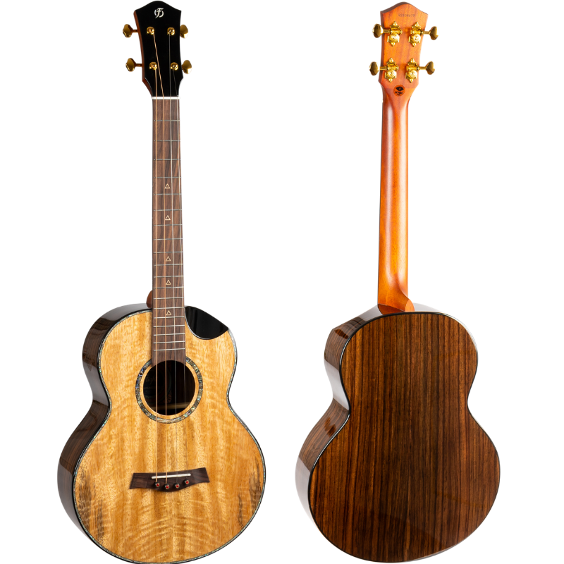 Maia Luxe Baritone Ukulele EQ-A - Steel String Uke vollmassiv