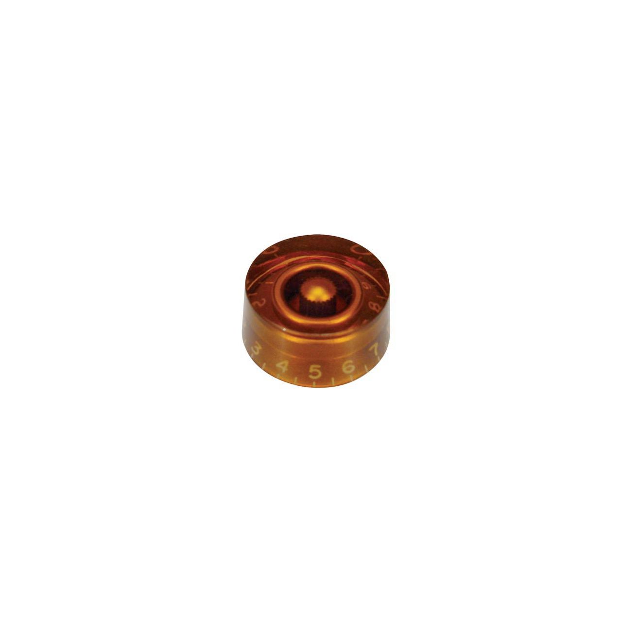 Potiknopf, Speed Knob (hatbox), transparent amber