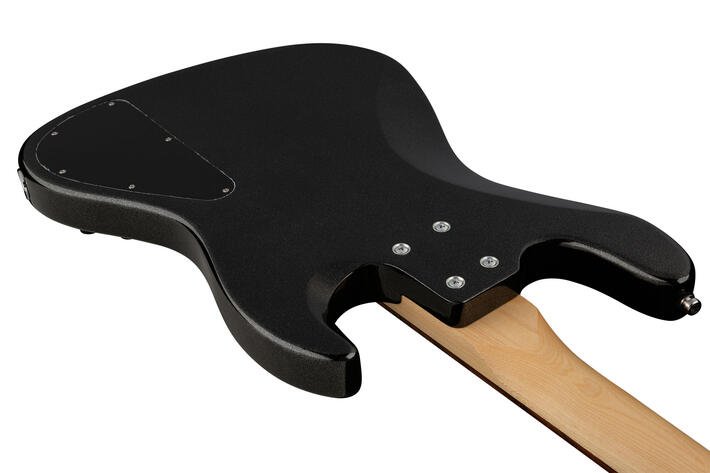 MetroExpress 21-Fret Vintage J/J Bass, Morado Fingerboard, Lefthand, 4-String - Solid Black High Pol