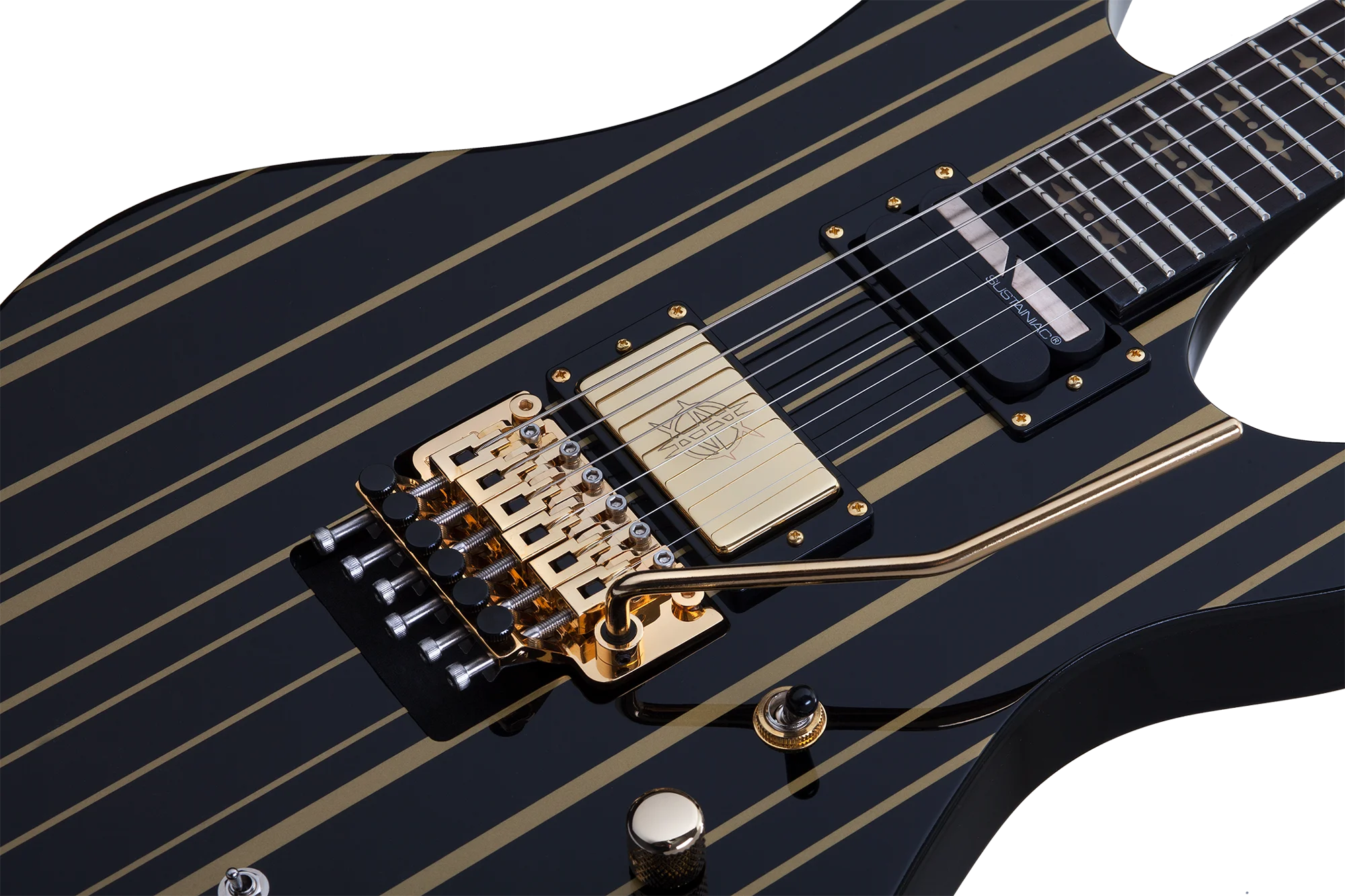 Synyster Gates Custom S Black/Gold Stripes E-Gitarre