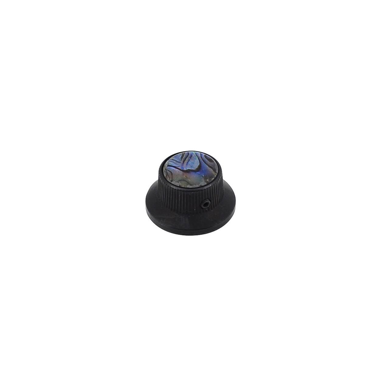 Potiknopf, Bell Knob, mit Abalone-Einlage, schwarz