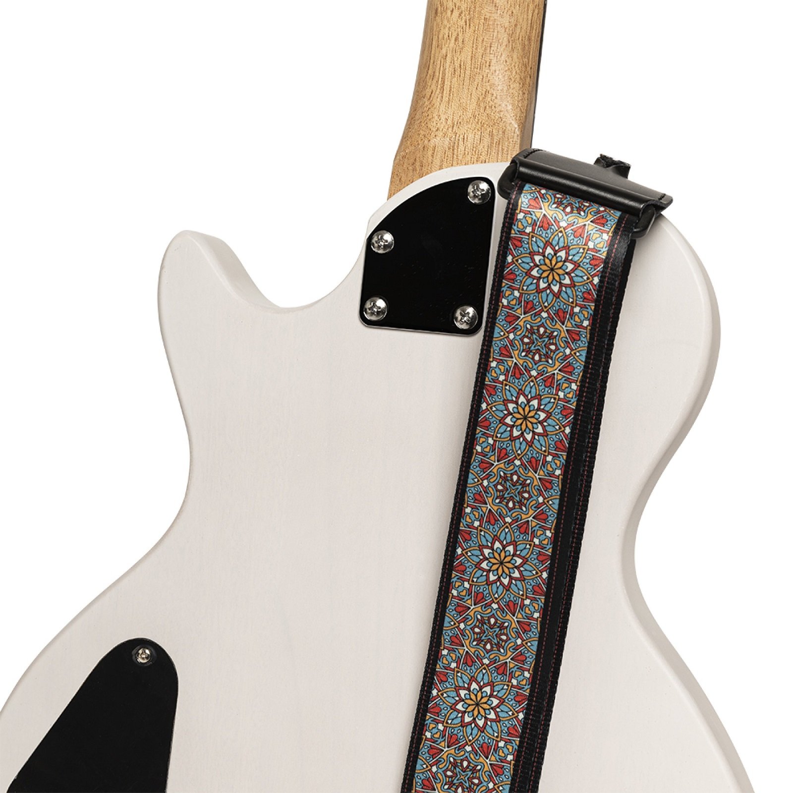 Terylen-Gitarrengurt mit Mandala-Muster, blau