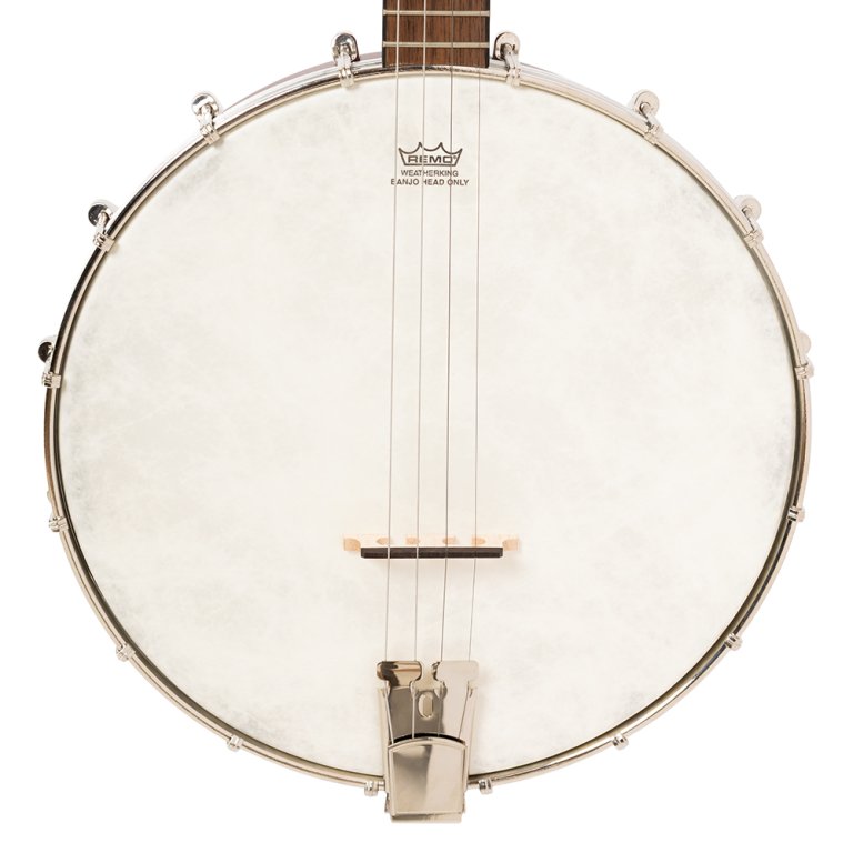 Banjo, Fünfsaitig, Naturfell, Metallkorpus, Holzhals