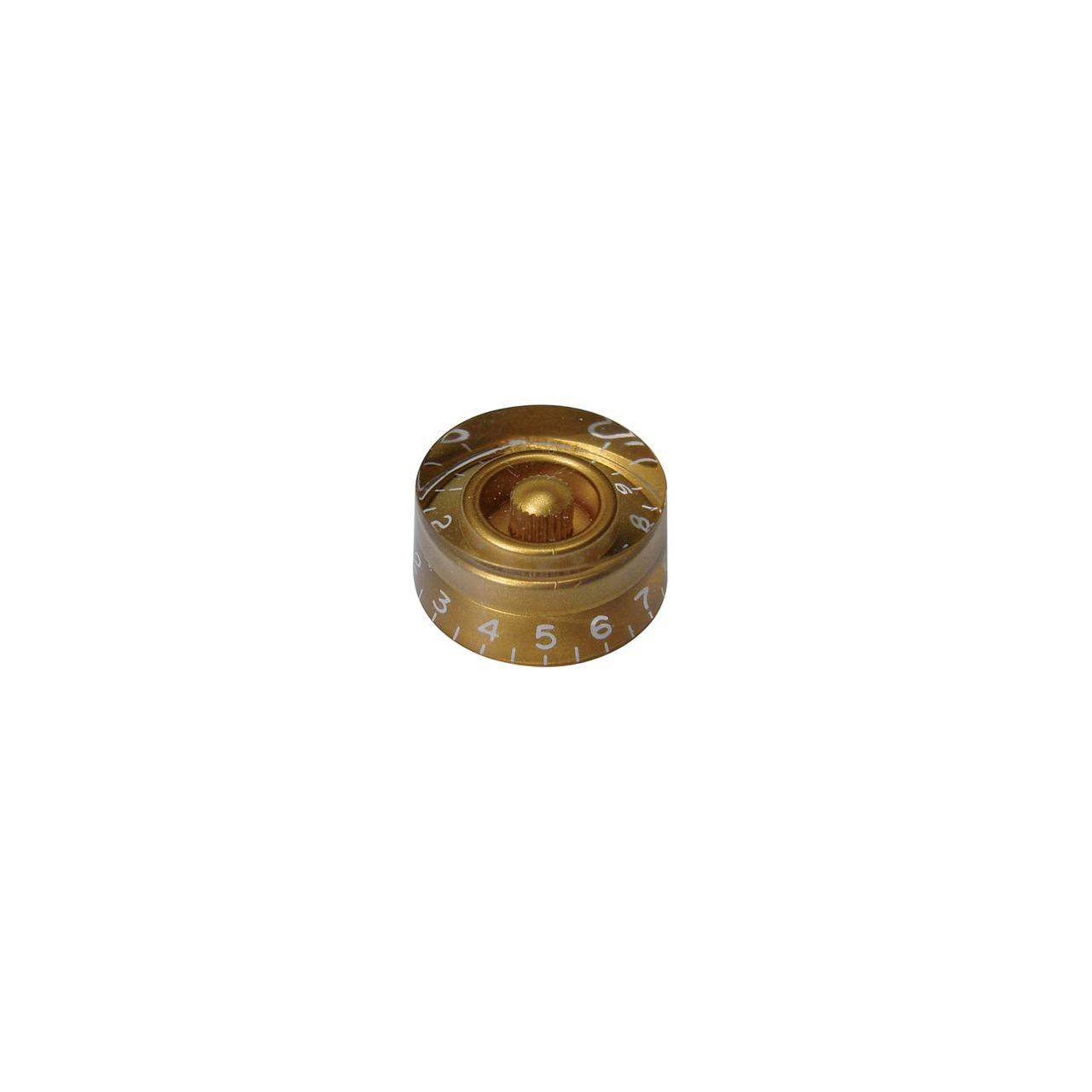 Potiknopf, Speed Knob (hatbox), transparent gold 