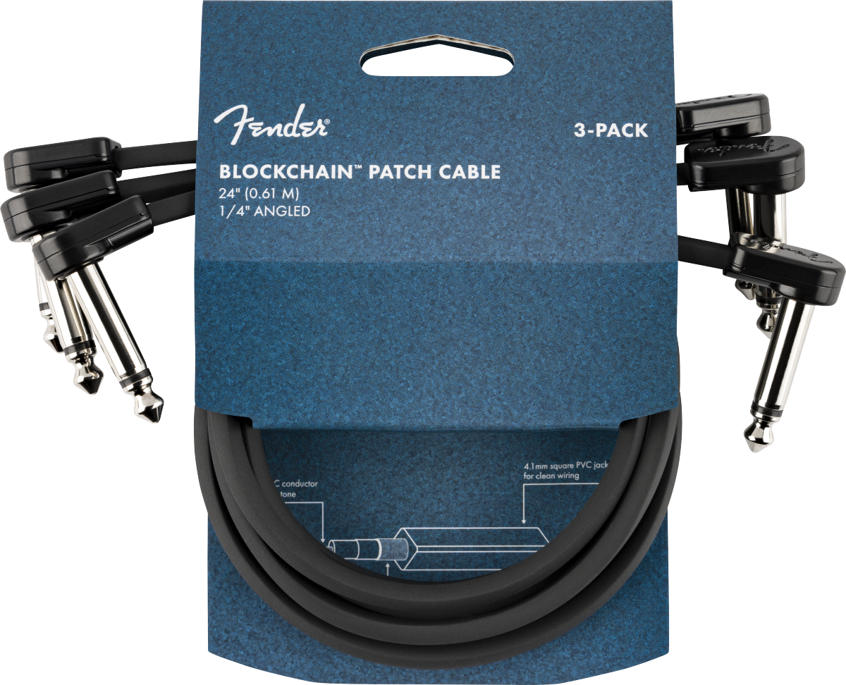 Blockchain 24" Patch Cable, 3-pack, Angle/Angle