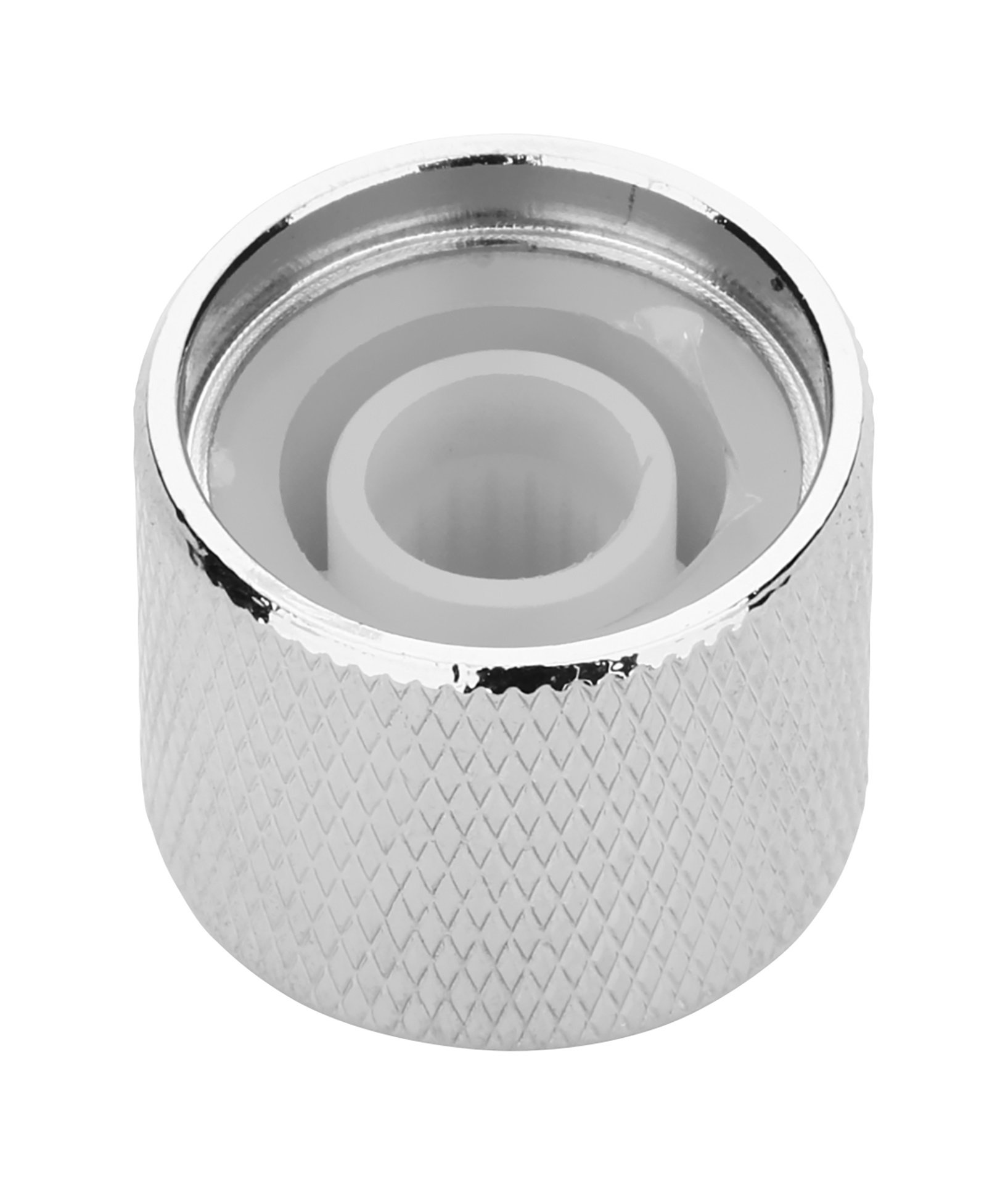 Split Shaft Potentiometer Dome Knob (Star Insert) - Nickel