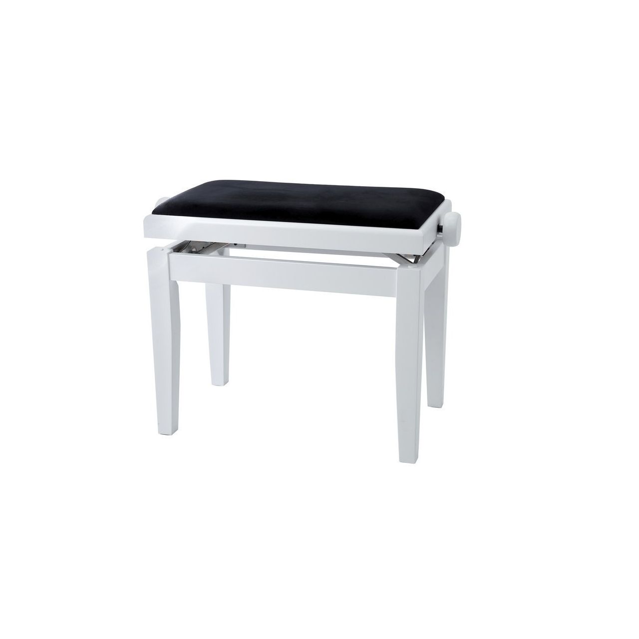 130020 Pianobank Deluxe Weiß Matt / Sitz schwarz
