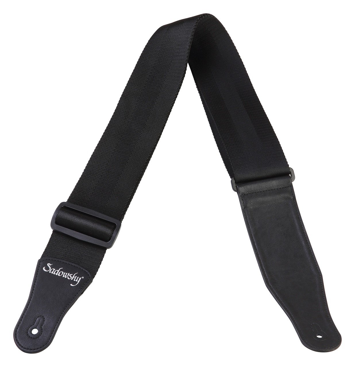 Nylon-Bassgurt - Schwarz, Silber-Prägung