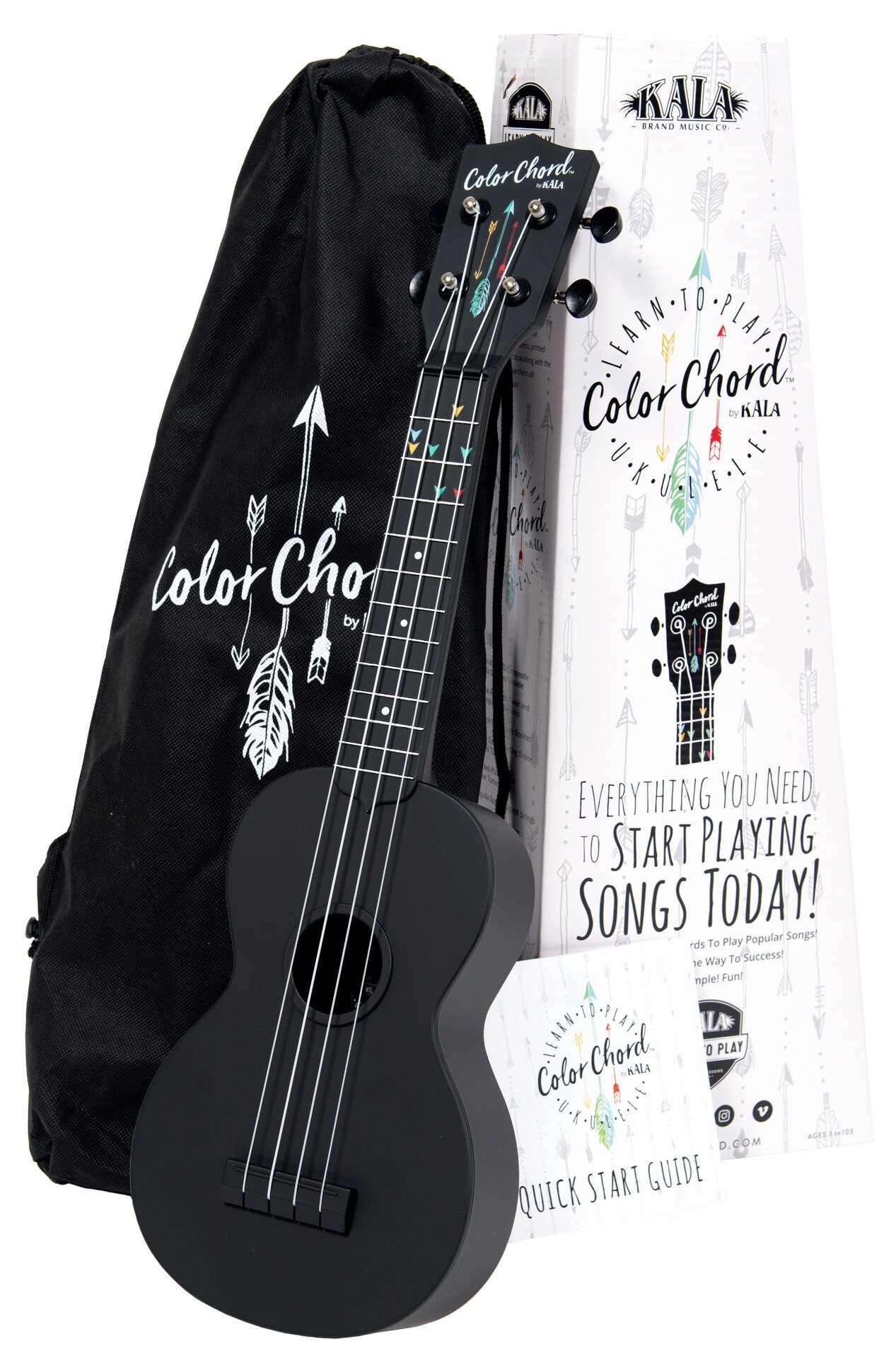 KALA-LTP-CC-S Learn To Play Color Chord Soprano Ukulele Starter Kit